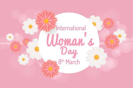 International Women's Day. March 8th greeting card. Vector illustration backgroundのイラスト素材