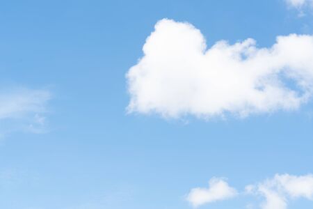 white soft cloud texture on blue sky backdropの写真素材