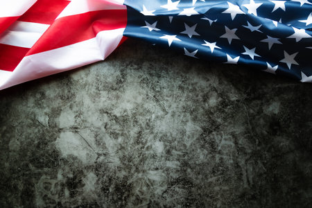Martin Luther King Day Anniversary - American flag on abstract backgroundの写真素材