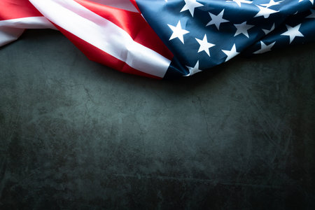 Martin Luther King Day Anniversary - American flag on abstract backgroundの写真素材