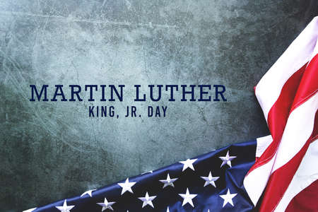 Martin Luther King Day Anniversary - American flag on abstract backgroundの写真素材