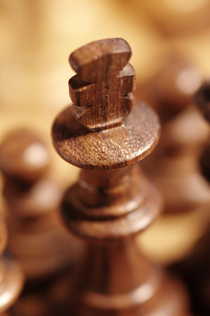 wooden chess pieces on a chessboard