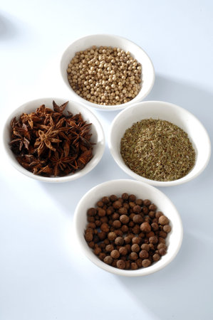 various basic spices used in the kitchen