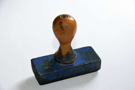 old postmark over white backgroundの写真素材
