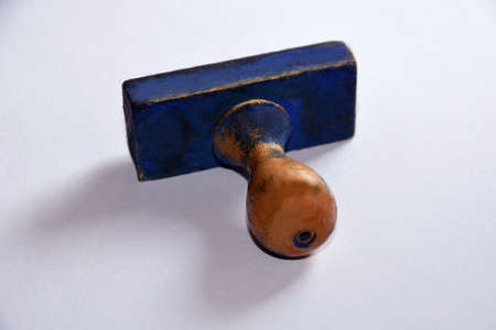 old postmark over white backgroundの写真素材