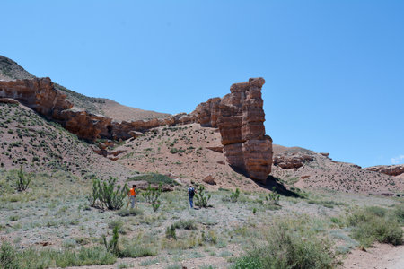 Kazakhstan. Canyon of the Gray - Valley of the Castles and Ujgurzyのeditorial素材