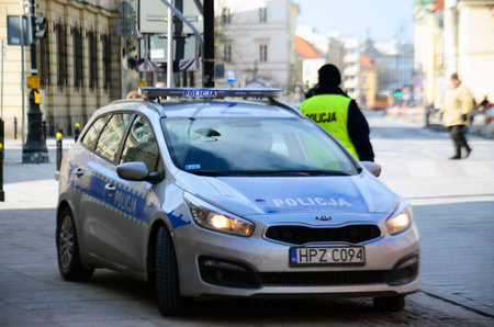 Polish police on the streets of Warsaw