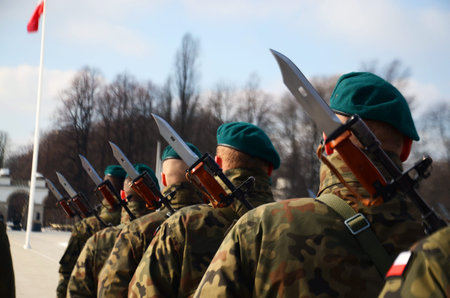 Polish soldiers during the military parade