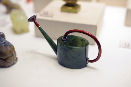 beautiful watering can in the FabergÃ© Egg Museum in St. St. Petersburg.のeditorial素材