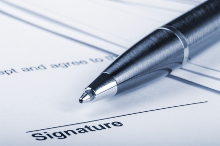Contract for signingの写真素材