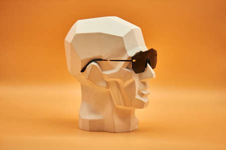 Plaster head of a man. statue. creative work of artの写真素材