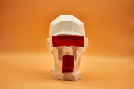 Plaster head of a man. statue. creative work of artの写真素材