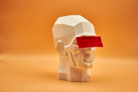 Plaster head of a man. statue. creative work of artの写真素材