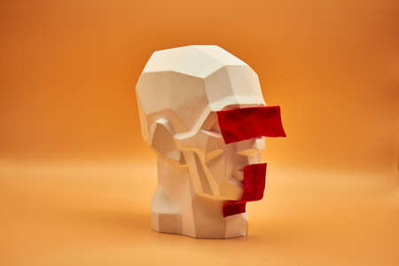 Plaster head of a man. statue. creative work of artの写真素材