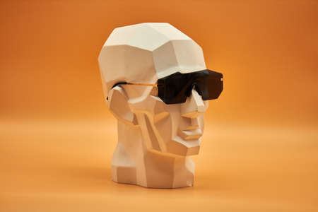 Plaster head of a man. statue. creative work of artの写真素材