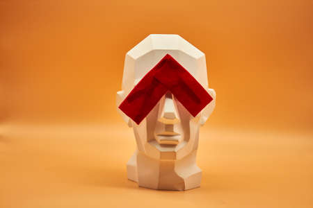 Plaster head of a man. statue. creative work of artの写真素材