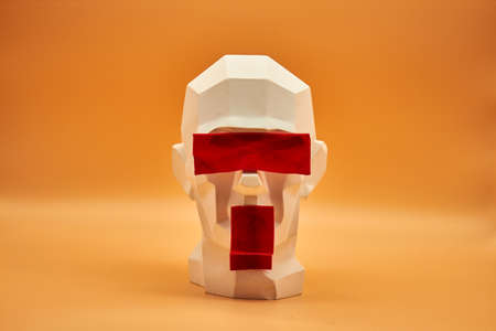 Plaster head of a man. statue. creative work of artの写真素材