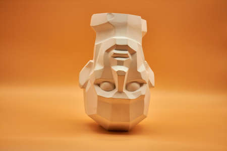 Plaster head of a man. statue. creative work of artの写真素材