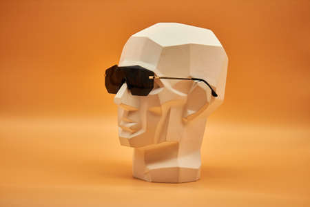 Plaster head of a man. statue. creative work of artの写真素材