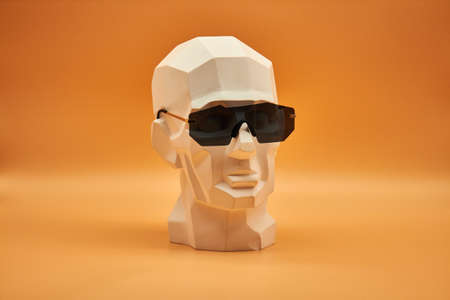 Plaster head of a man. statue. creative work of artの写真素材