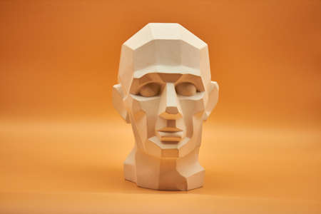 Plaster head of a man. statue. creative work of artの写真素材