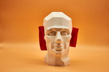Plaster head of a man. statue. creative work of artの写真素材