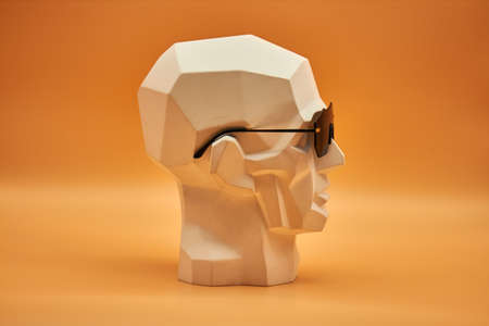 Plaster head of a man. statue. creative work of artの写真素材