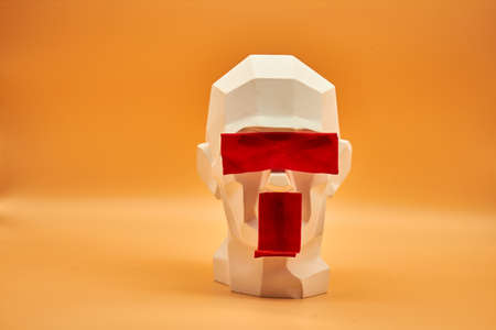 Plaster head of a man. statue. creative work of artの写真素材