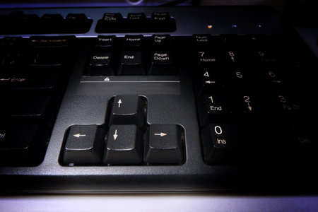 Focus arrow keys of ordinary working keyboard.