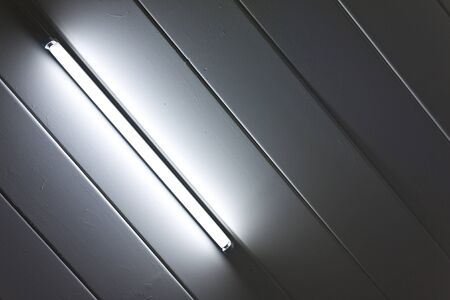 gray light Fluorescent on Ceilingの写真素材