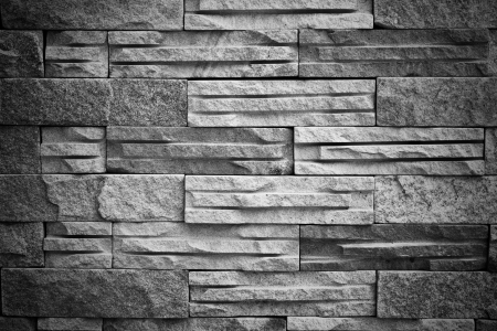 Black white brick block texture and backgroundの写真素材