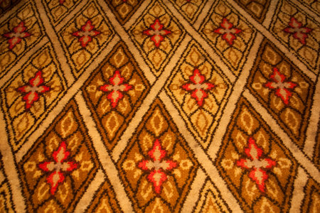 Background of wool brown carpet 
