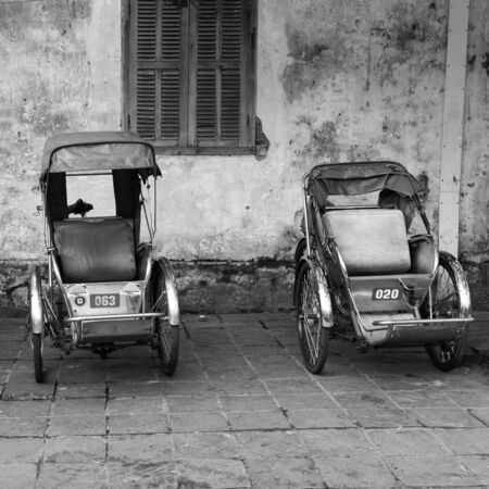Cycle rickshaw( Cyclo ) in Hoi An, Vietnamのeditorial素材
