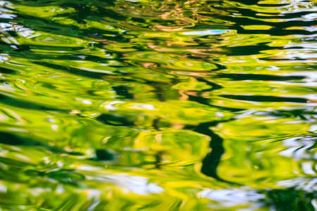 green water wave surface texture backgroundの写真素材