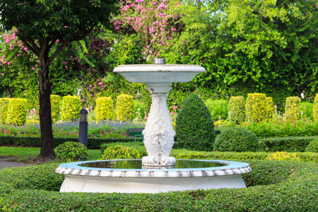 white water fountain in park