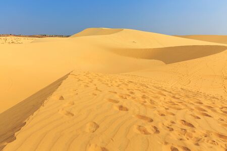 White sand dune in Mui Ne, Vietnamの写真素材