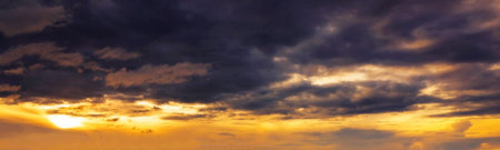 Sunset sky and cloud backgroundの写真素材