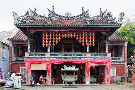 HONG KONG - FEB 13, 2014: Hock Teik Cheng Sin temple at Armenian Street in George Town, Penang, Malaysiaのeditorial素材