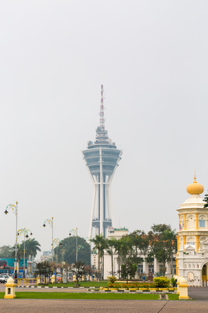 Alor Setar tower and Balai nobat tower in Kedah, Malaysiaのeditorial素材