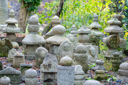 Stone statue or Jizo statue in Kiyomizu-dera temple, Kyoto, Japanのeditorial素材