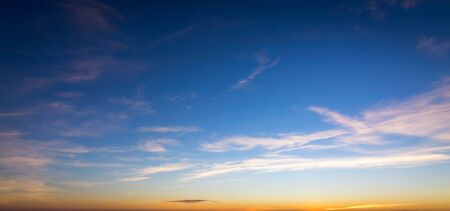 Sunset sky and cloud backgroundの写真素材