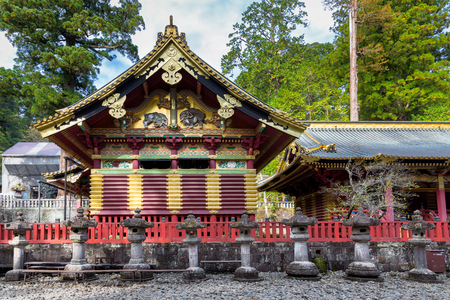 NIKKO, JAPAN - 20 OCT 2016: Shinyosha of Toshogu Shinto shrine in Nikko, Japanのeditorial素材