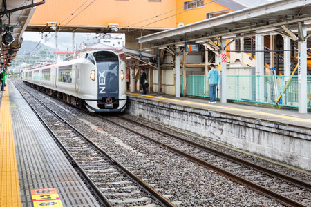 Tokyo Japan - October 20 2017: Narita Express (NEX) is a limited express train from Tokyo to Narita...