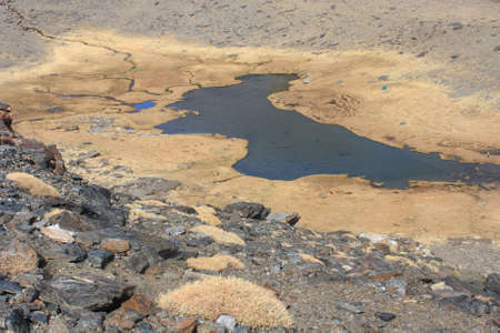 aerial view of Laguna Hondera in Sierra Nevada National Parkの写真素材