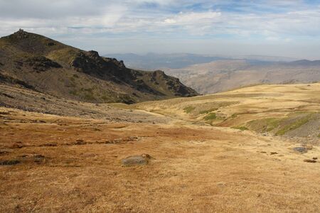 grassland in Sierra Nevada National Park, Spainの写真素材