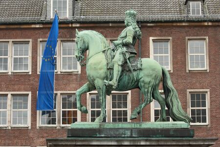 statue of Johann Wilhelm II in Dusseldorf, Germanyのeditorial素材