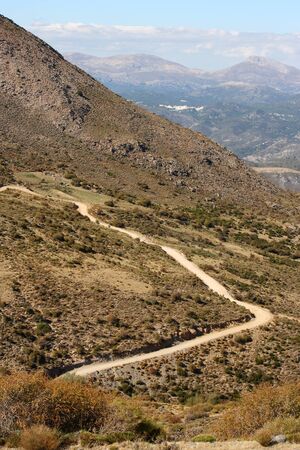 winding road in Sierra Subbeticaの写真素材
