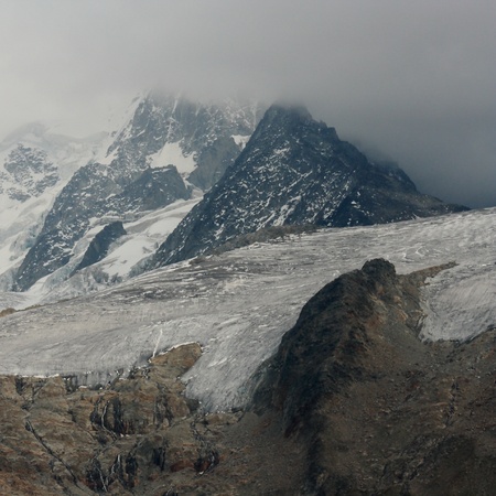glacier in French Alpsの写真素材