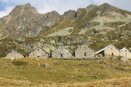 mountain chalets in Rhone-Alpesの写真素材