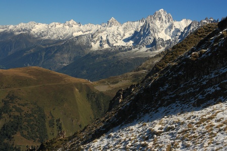 Graian Alps panoramaの写真素材